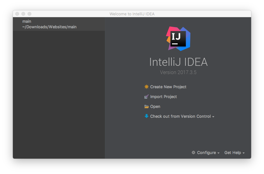 IntelliJWelcomeScreen