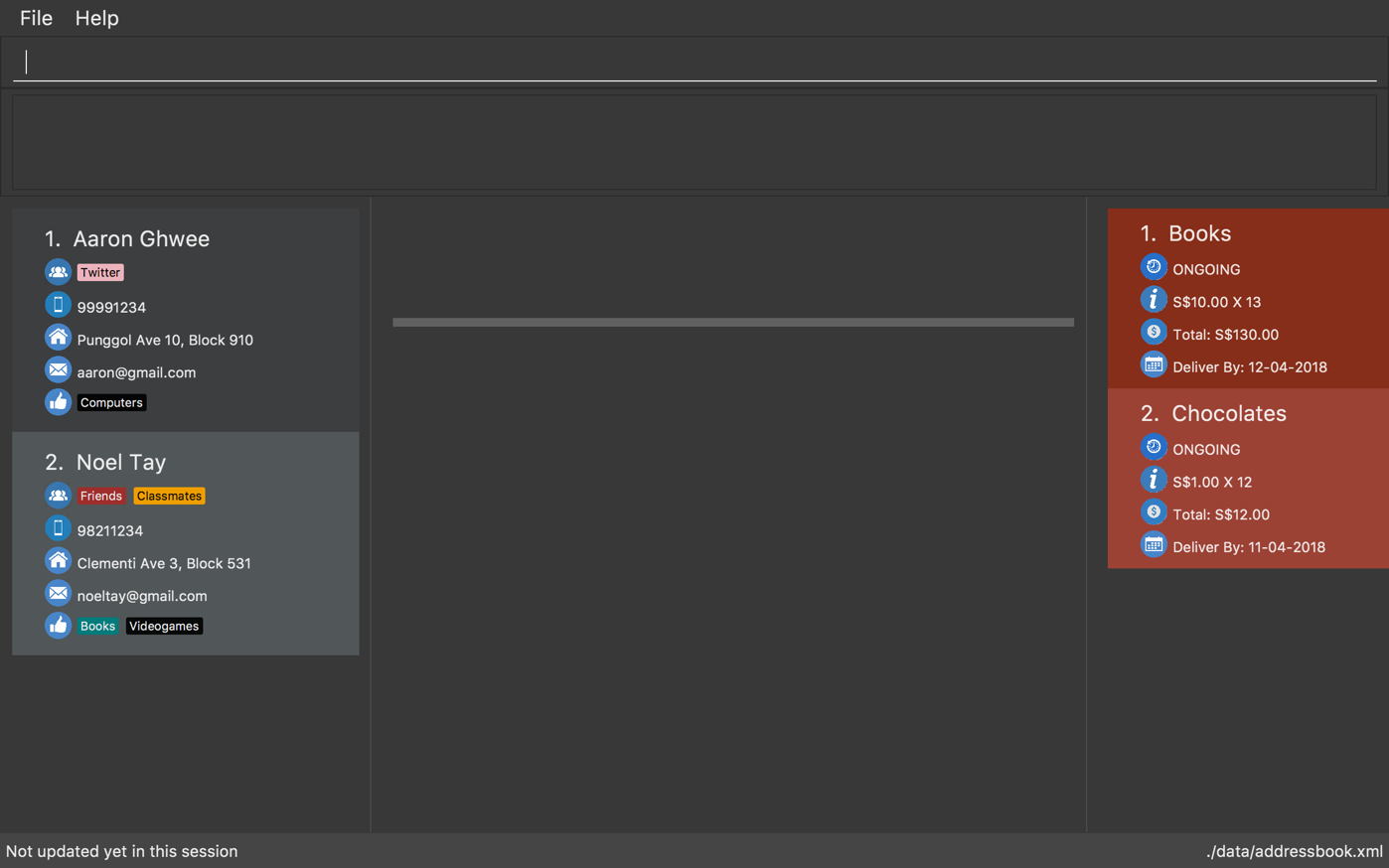 OrdersInitialAddressbook
